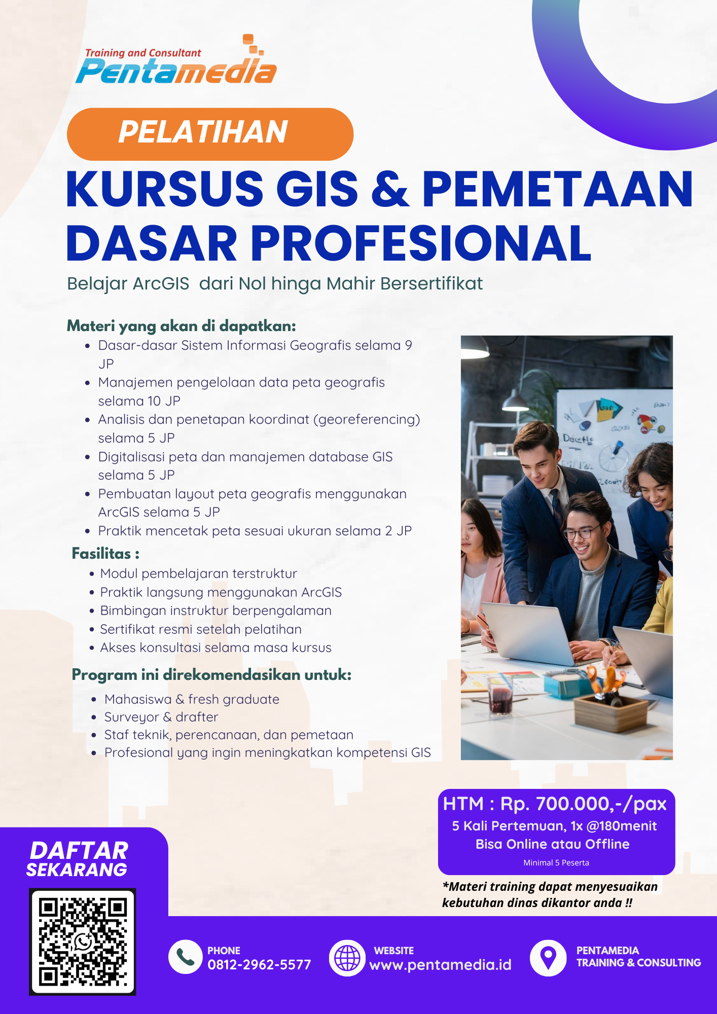 Pelatihan Kursus GIS, Pemetaan & Digitasi Dasar Profesional Bersertifikat